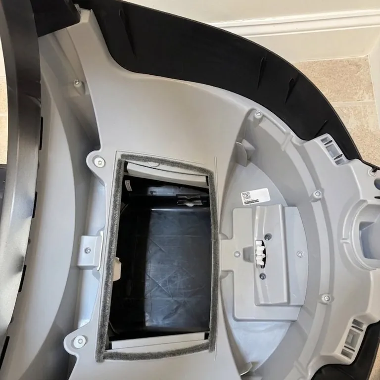The same Litter-Robot 4 base after accessible surfaces were cleaned